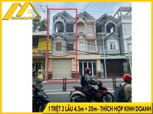 Nhà cho thuê Cần Thơ mặt tiền đường lộ 2 chiều Trần Hoàng Na
